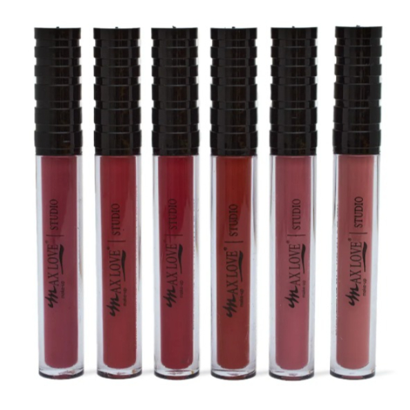 Kit Batom Líquido Max Love 30 Horas Cores Nude 656 ao 661 Efeito