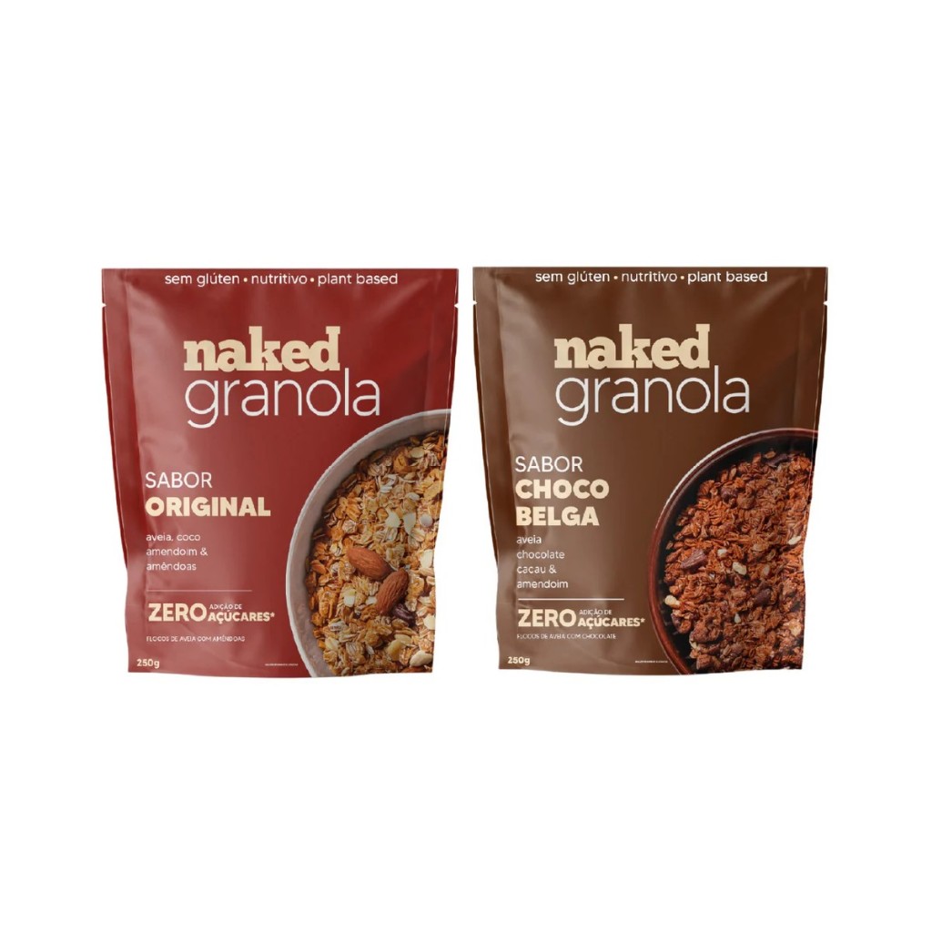 Granola Naked Sabor Original E Chocolate Belga 250g 2un Shopee Brasil