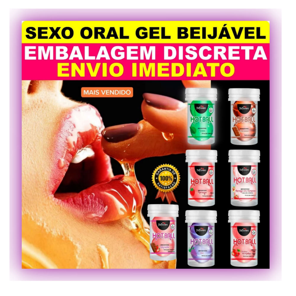 Bolinhas Explosivas 7 Sabores Hot Ball Beijavel Gel Lubrificante Sexual