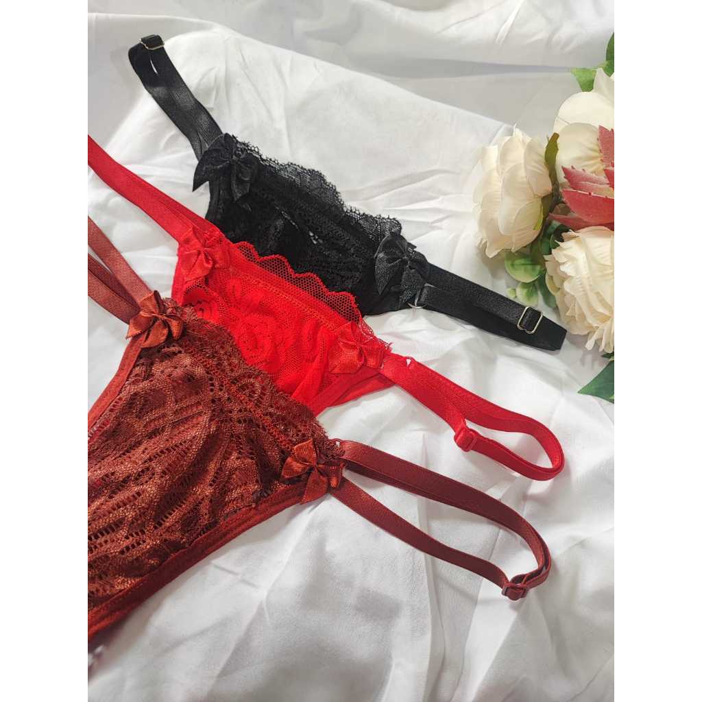 Kit E Calcinhas Renda Regulagem Fio Duplo Lacinho Microfibra Dupla Lingerie Moda