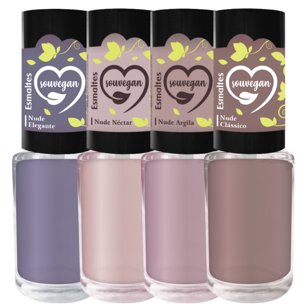 Kit Esmaltes Sou Vegan Tons De Nude Bege Cores Sofisticadas Suaves