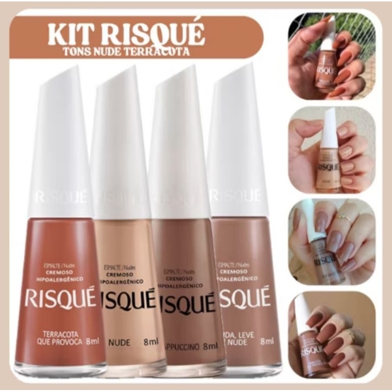 Kit Esmalte Risque Nude Terracota Terracota Que Provoca Nude
