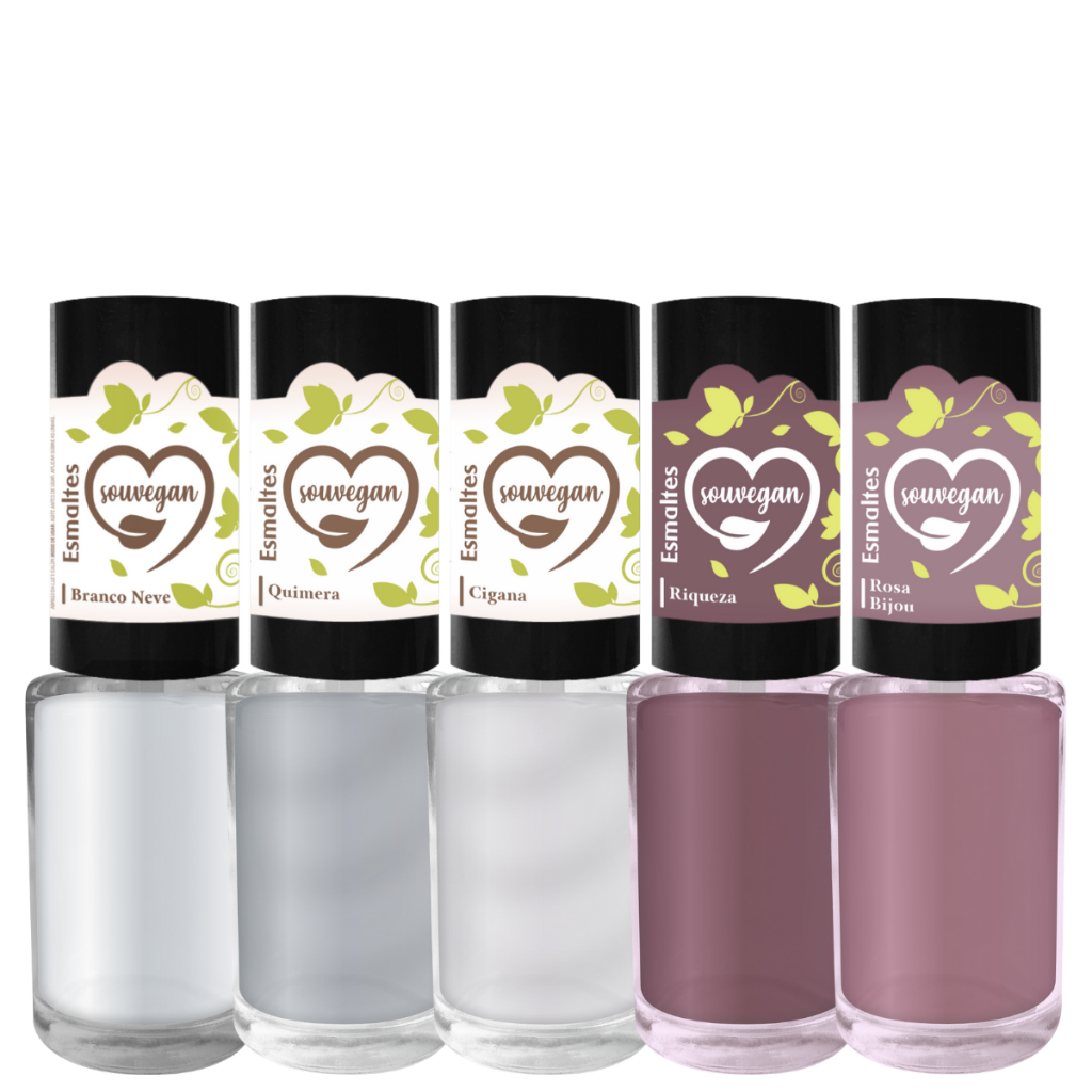 Kit Esmaltes Sou Vegan Branquinhos E Nude Cremosos Veganos Shopee