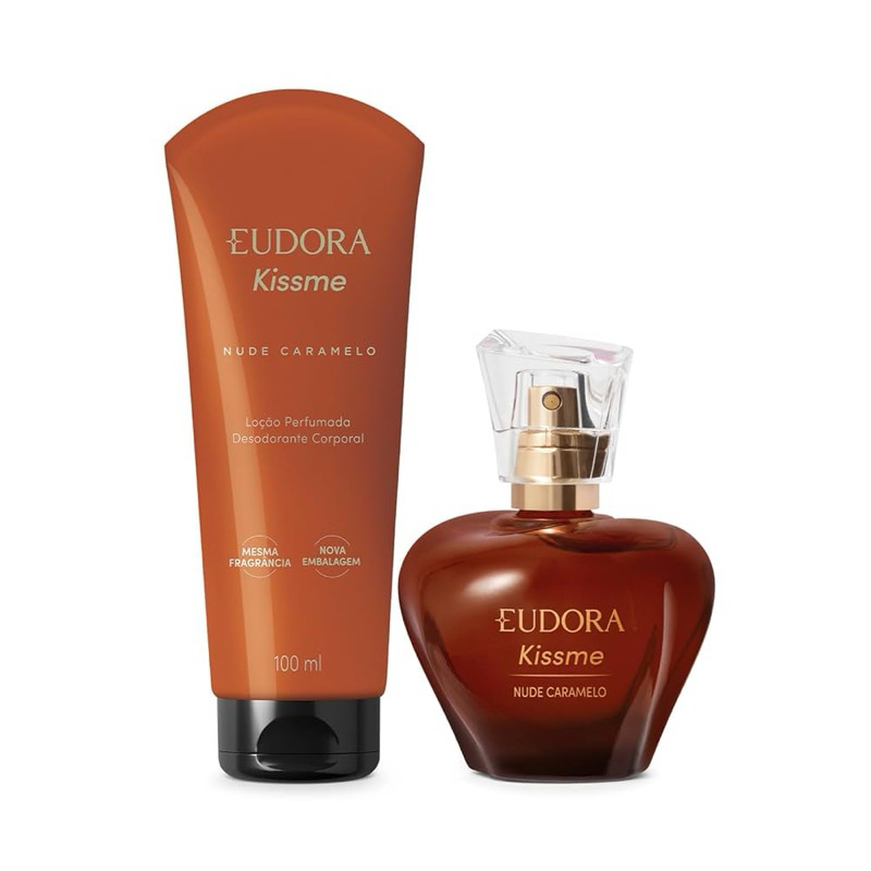 Eudora Kit Kiss Me Nude Caramelo Desodorante Colônia ml Loção