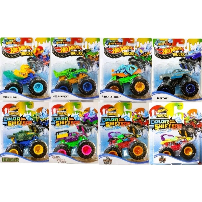 Hot Wheels Monster Trucks Color Shifters Color Change Muda De Cor