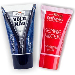KIT Gel Volumão Lubrificante Intimo MAsculino Sempre Virgem 25g Hot