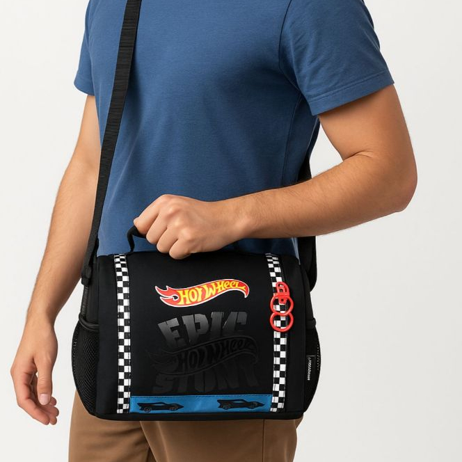 Lancheira Bolsa Térmica Menino Luxo Hot Wheels Oficial LA47788 6