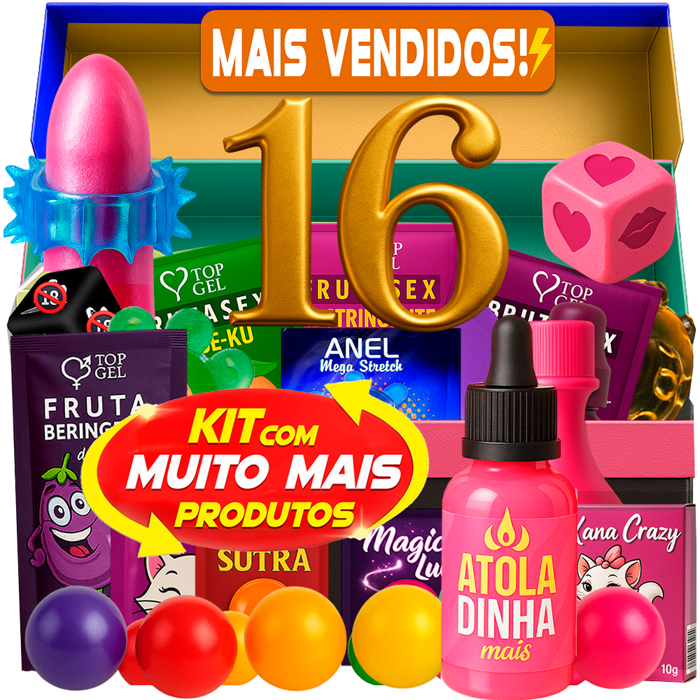Kit Sex Shop 16 Produtos Eróticos C Golfinho Vibrador Feminino