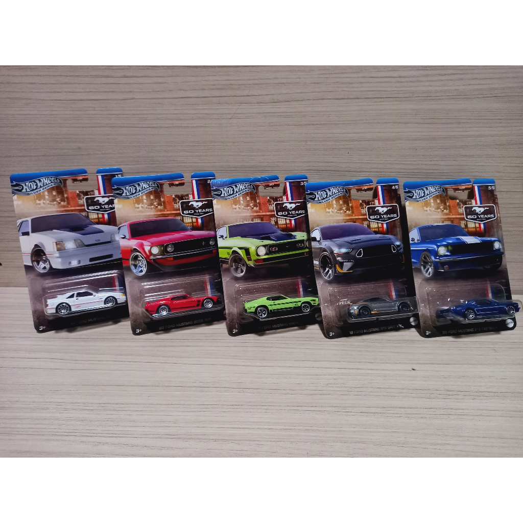 hot wheels anos ford mustang básico set completo chase mattel