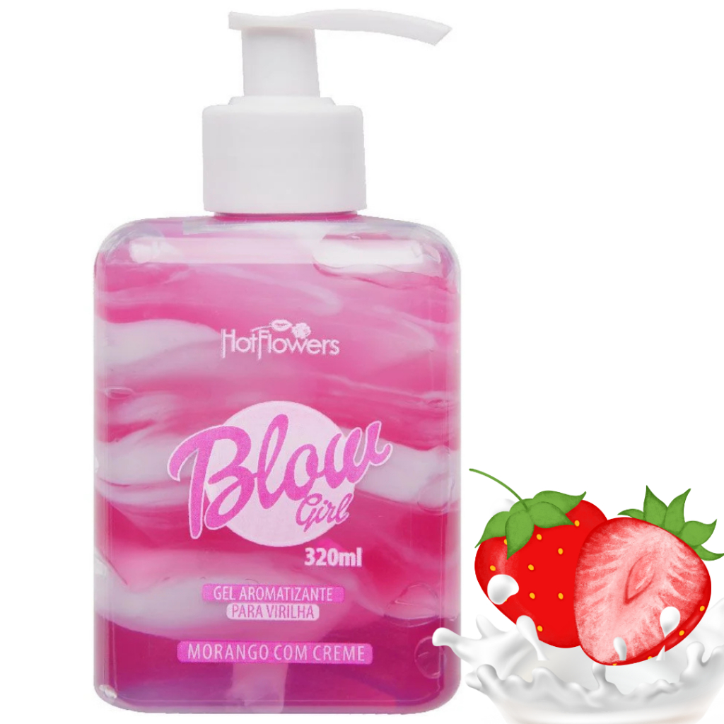 Blow Girl Gel Aromatizante Hidratante Morango Virilha Beijável Sex Shop