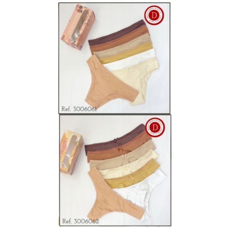 Kit Calcinhas Cores Neutras Nude Diamantes Lingerie Shopee Brasil