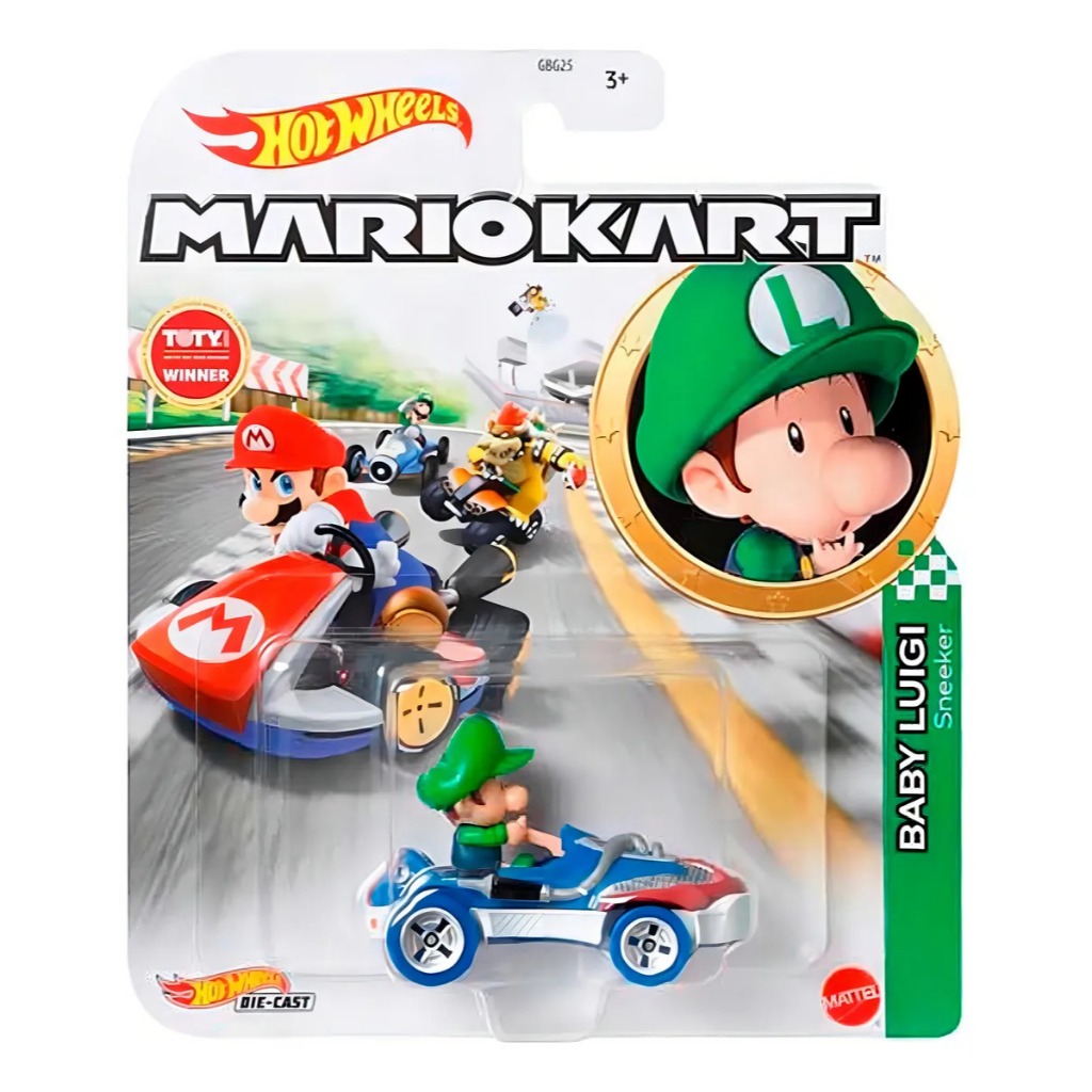Hot Wheels Baby Luigi Sneeker Mario Kart HDB28 Mattel Shopee