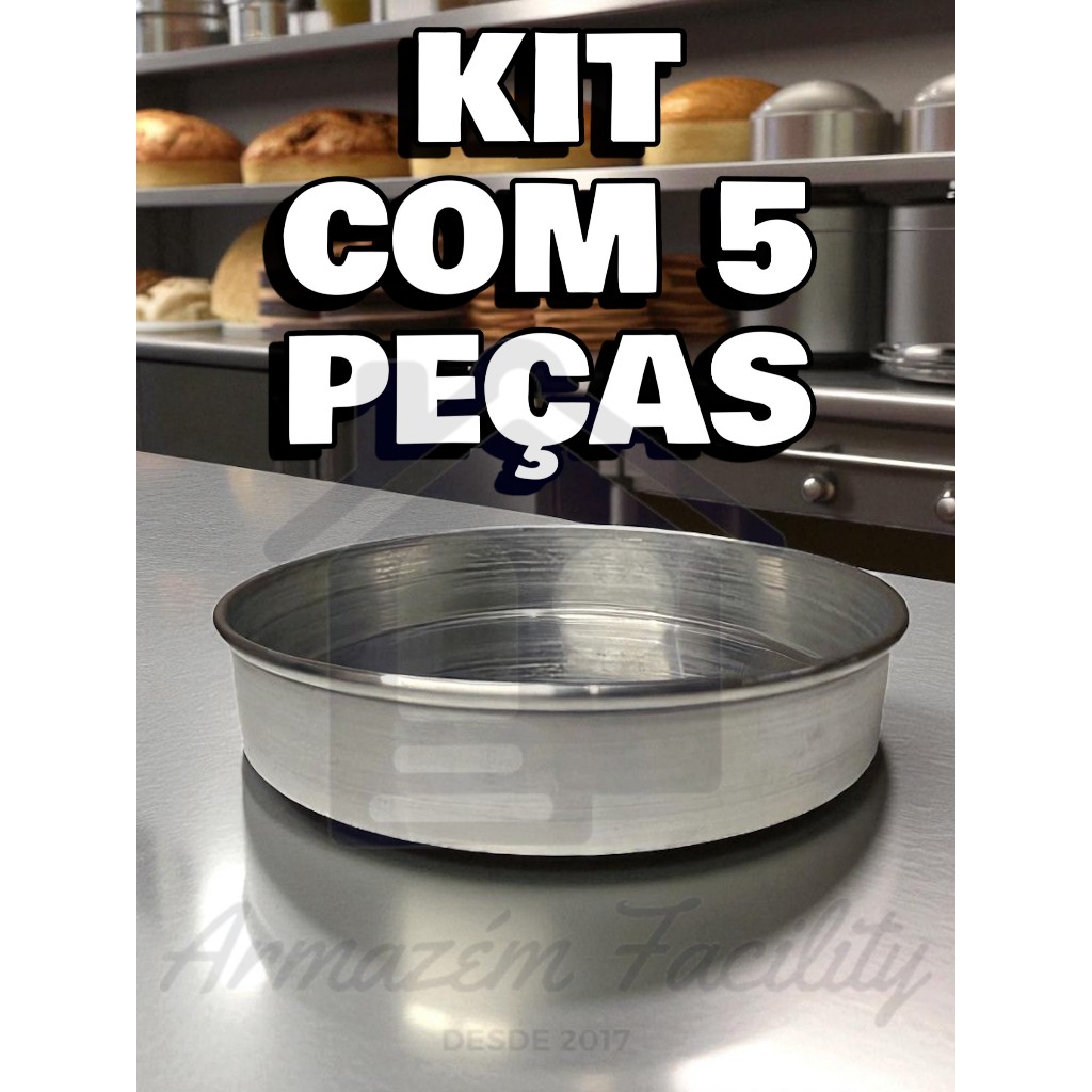 Kit e Atacado Formas Naked Cake x Redondas cm em Alumínio