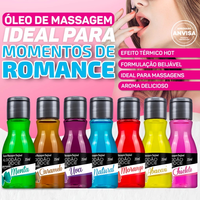 Óleo de Massagem Térmico Beijável Perfeito Para Sexo Oral Sensação Hot