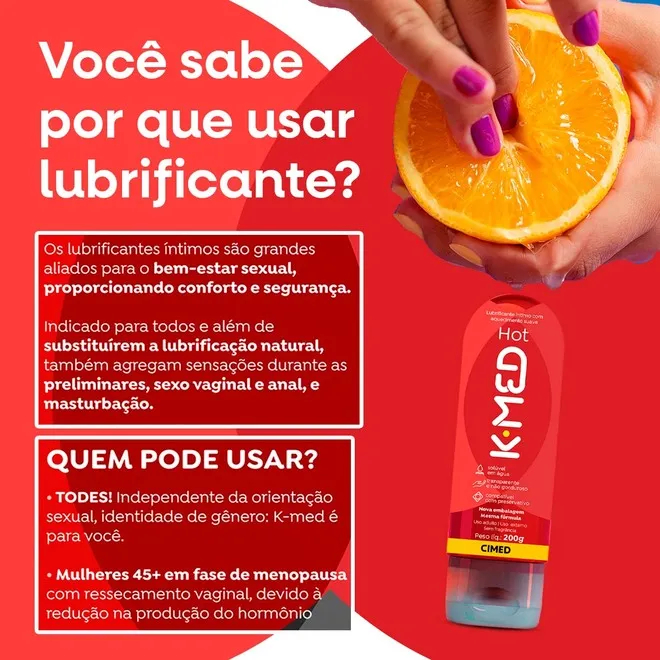 Lubrificante Íntimo K Med Gel Hot g Shopee Brasil