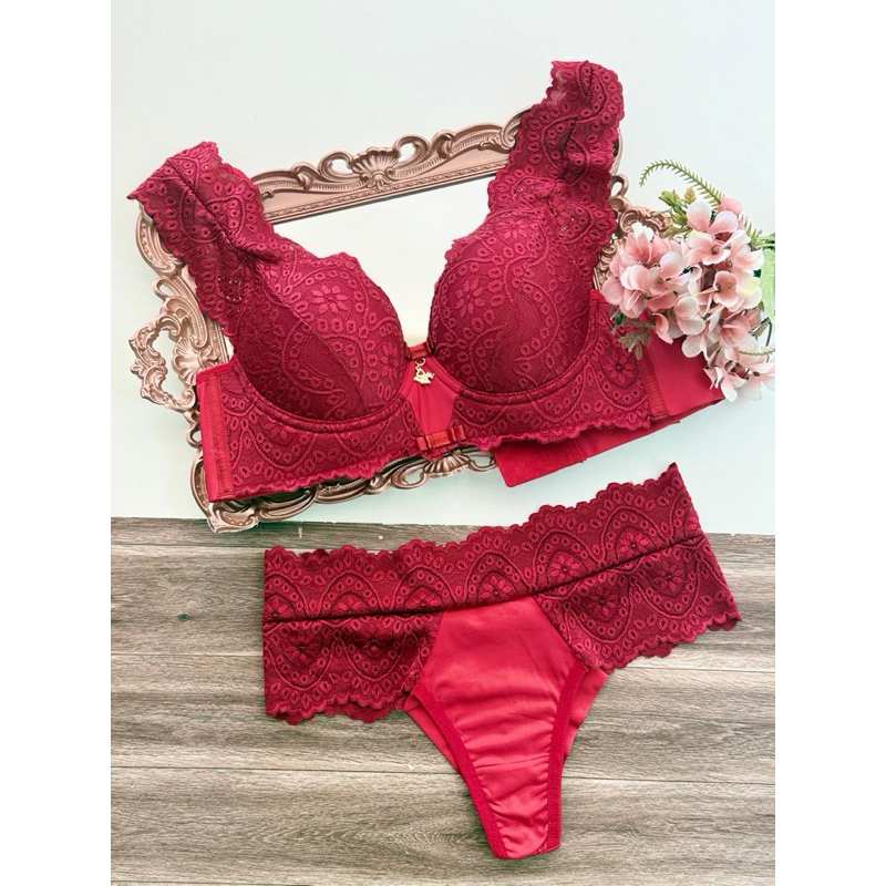 Lingerie De Renda Conjunto Calcinha E Suti Lingerie Sexy Luxo