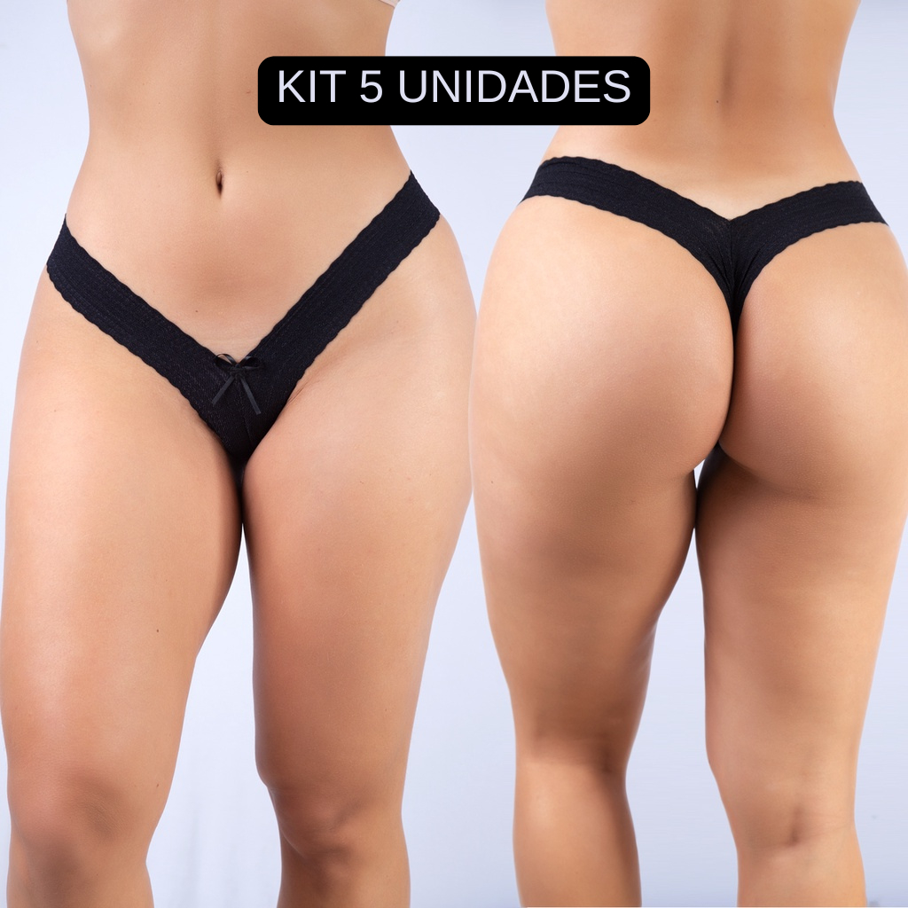 Kit Calcinhas Asa Delta Calesson Lingerie Renda Feminino Caleçon