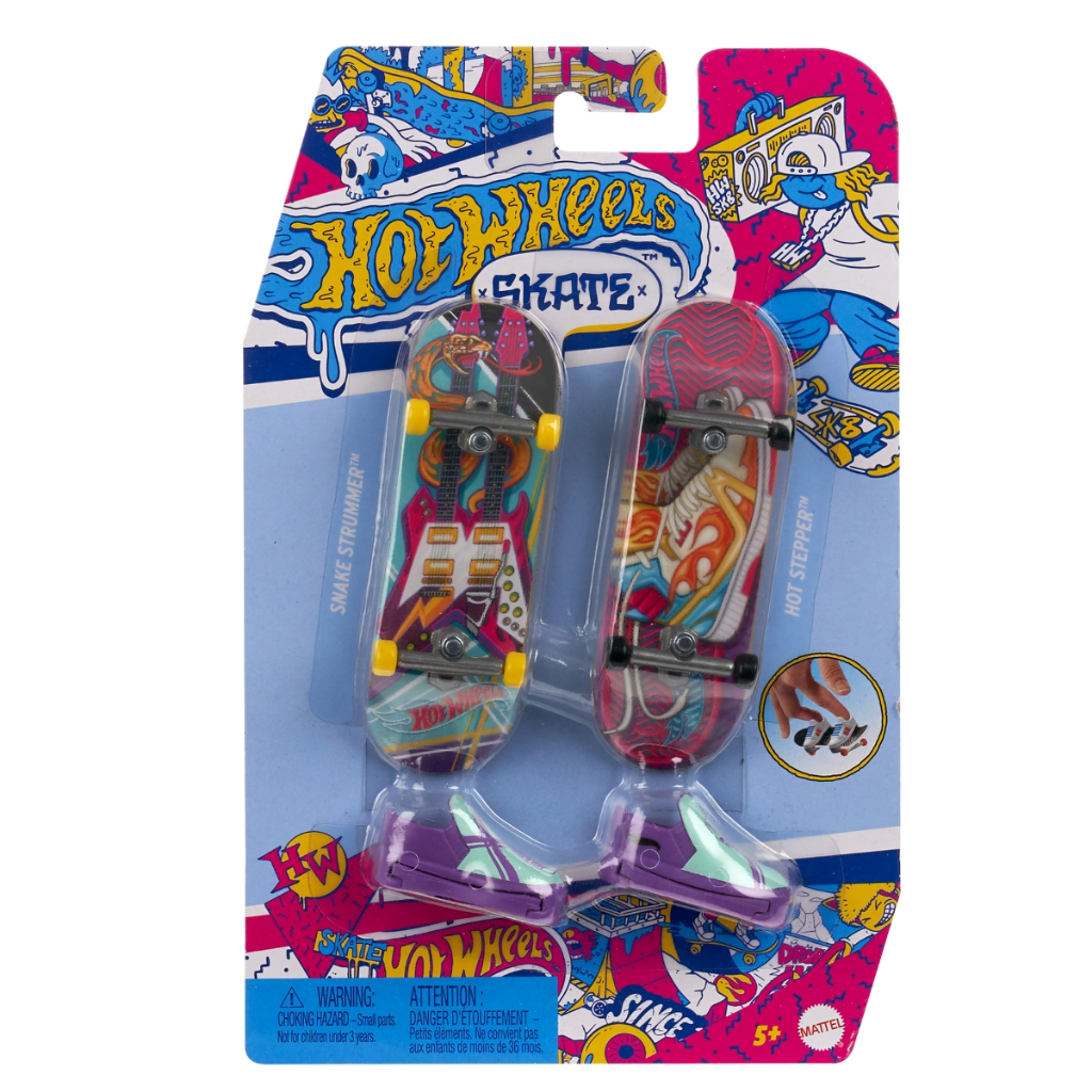 Kit Skates De Dedo Brinquedo Hot Wheels Fingerboard Retrô Mattel
