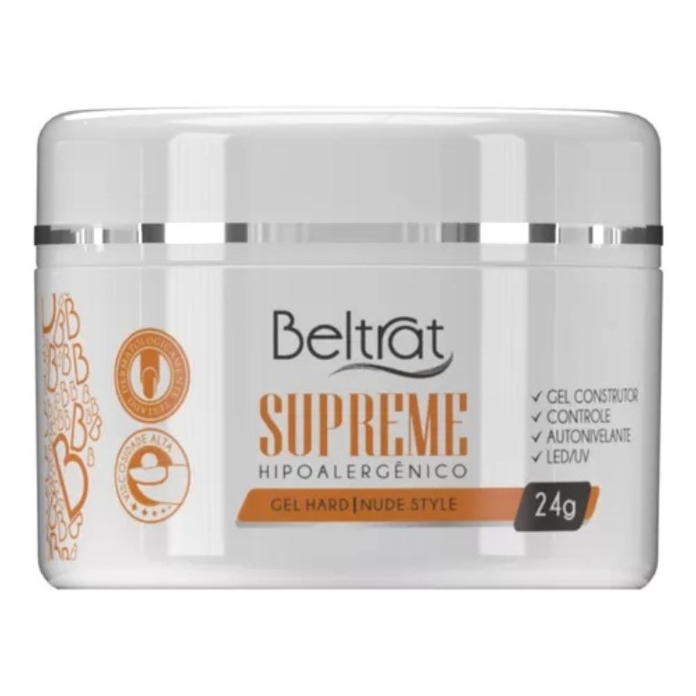 Gel Hard Supreme Nude Style 24g Hipoalérgico Beltrat Alongamento de
