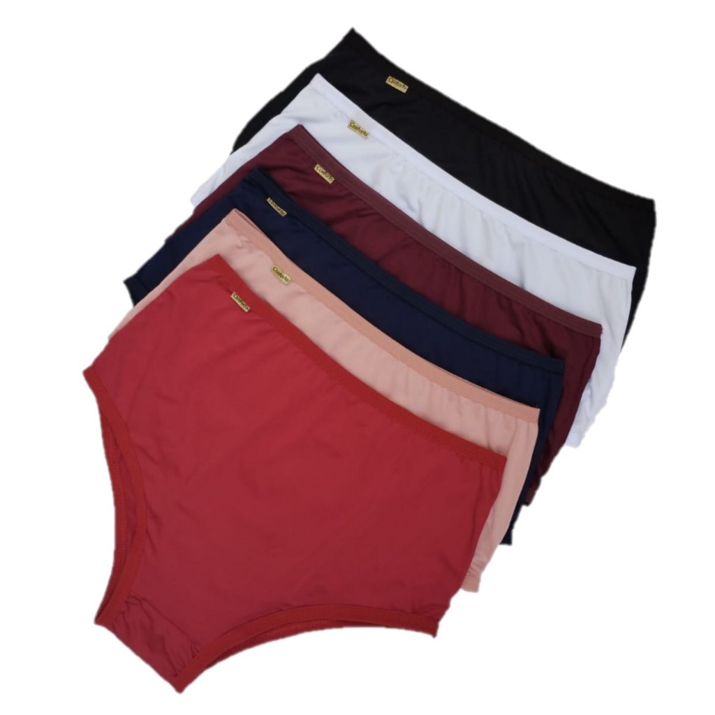 Kit 10 Calcinha Calçola PLUS SIZE Pós Parto Hot Pants Confortavel