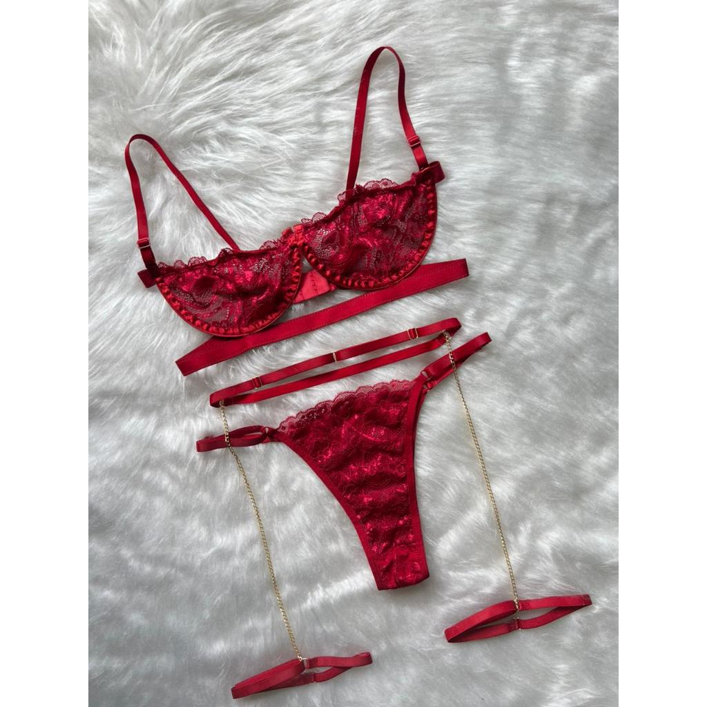 Mit Lingerie Sexy Conjunto Gringa Pe As Suti Meia Ta A Calcinha