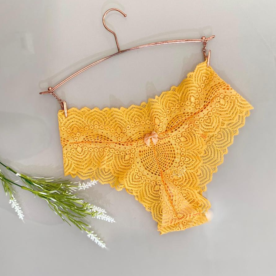 Kit Calcinhas Renda Semi Fio Dental Lingerie Sensual Moda Intima