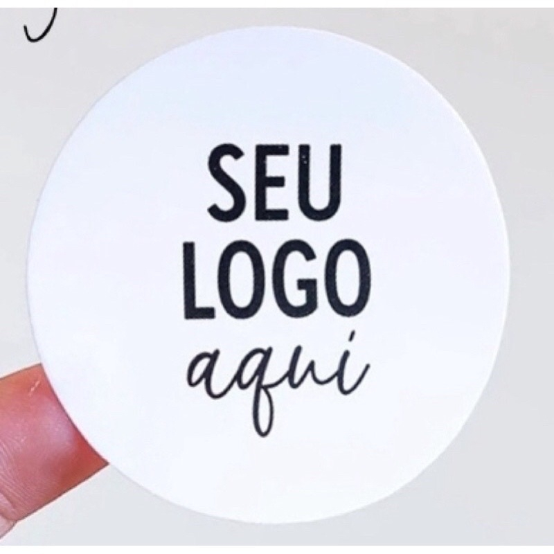 100 Adesivos Personalizados SUA LOGO Shopee Brasil