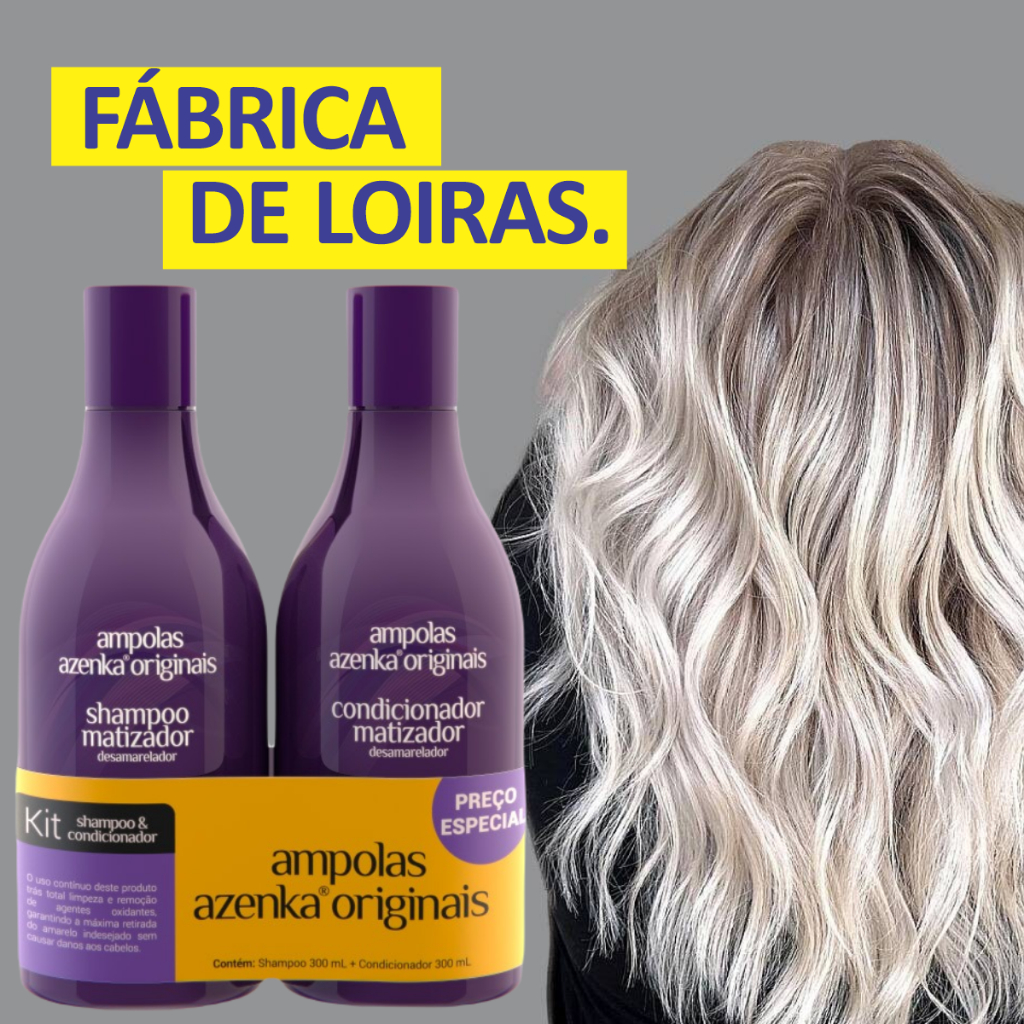 Kit Matizador Desamarelador Shampoo E Condicionador Ideal Para Cabelos