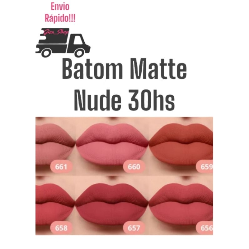 Batom Líquido Matte Nude 30h Max Love Shopee Brasil