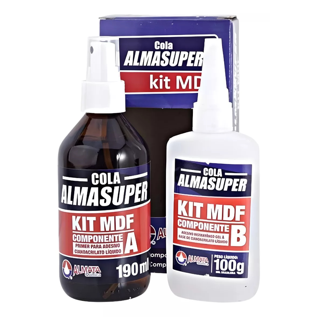 Kit Mdf Almasuper Cola Instantânea Catalisador Acelerador Shopee Brasil