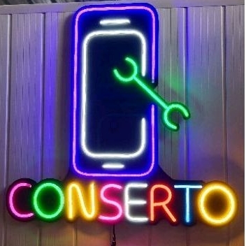 Painel Letreiro Led Luminoso Placa Conserto Celular Neon Led G Shopee