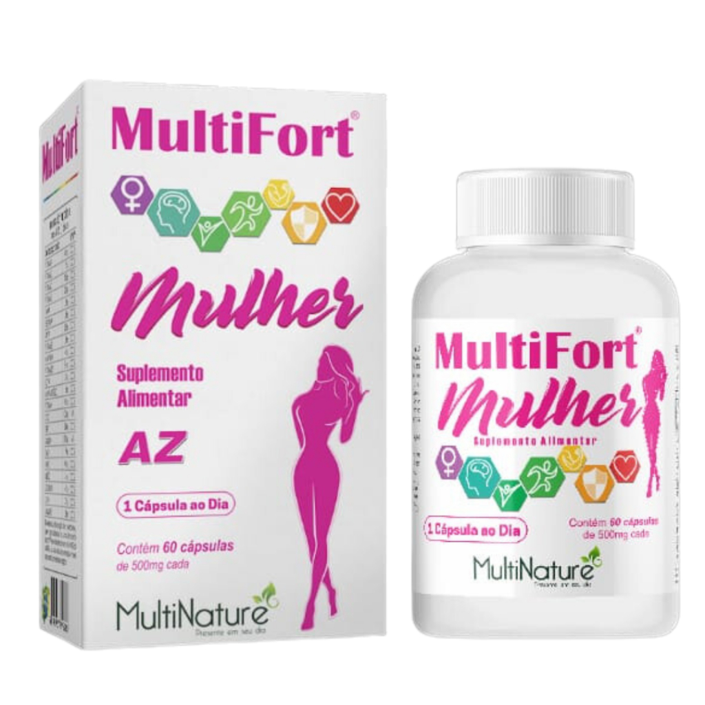 Multifort Mulher Multivitamínico 500 mg Polivitamínico Feminino 60