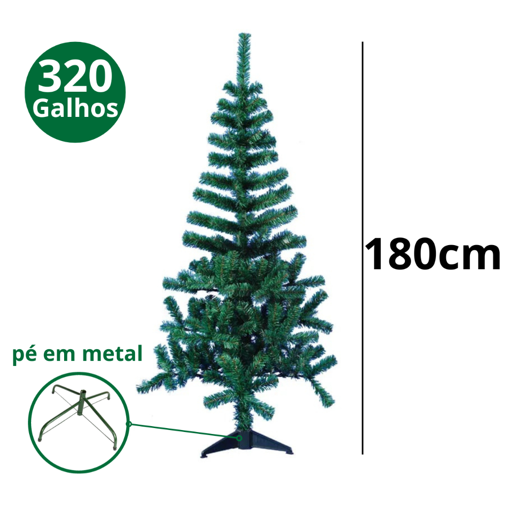 Arvore Natal Verde Tradicional Pinheiro Canada 90cm 120cm 150cm 180cm