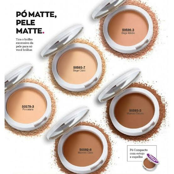 Matte Real pó compacto facial acabamento Matte FPS10 espelho cor