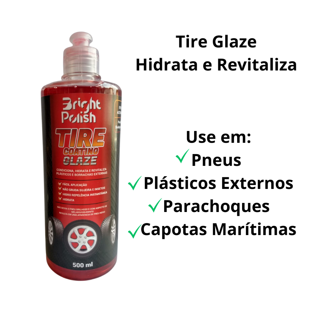 Pneu Pretinho Revitalizador De Pneus E Plasticos Tire Coating Glaze