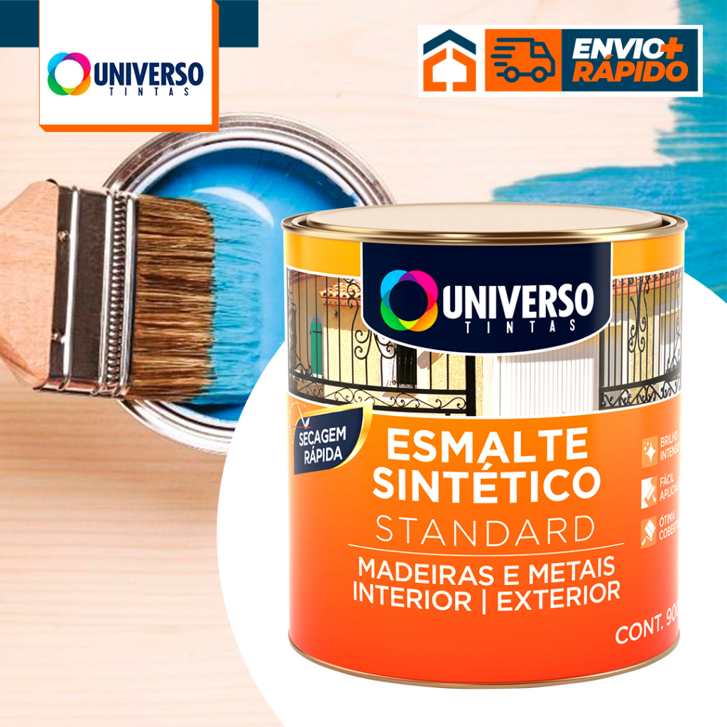 Tinta Esmalte Sintetico Para Madeira E Metal Ferro Ml Universo