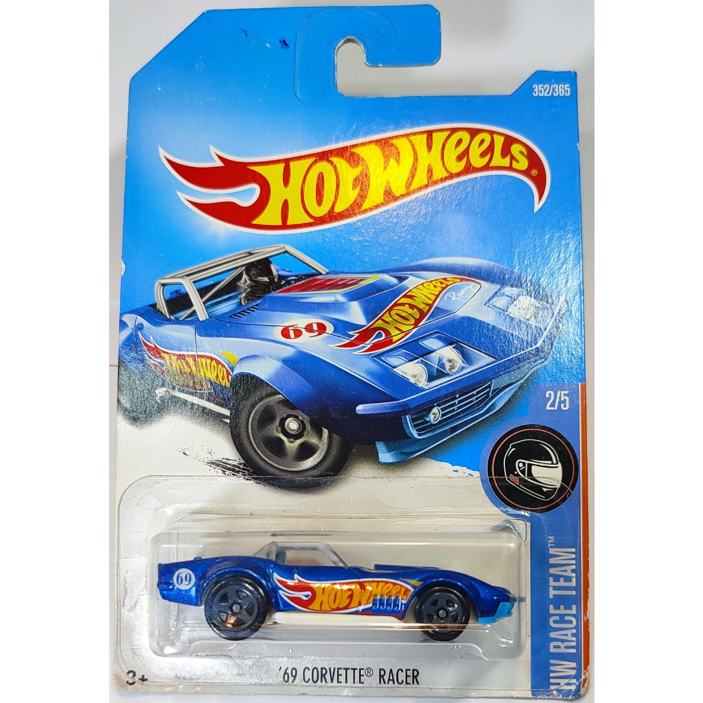 HOT WHEELS 69 Corvette Racer HW RACE TEAM MATTEL Shopee Brasil