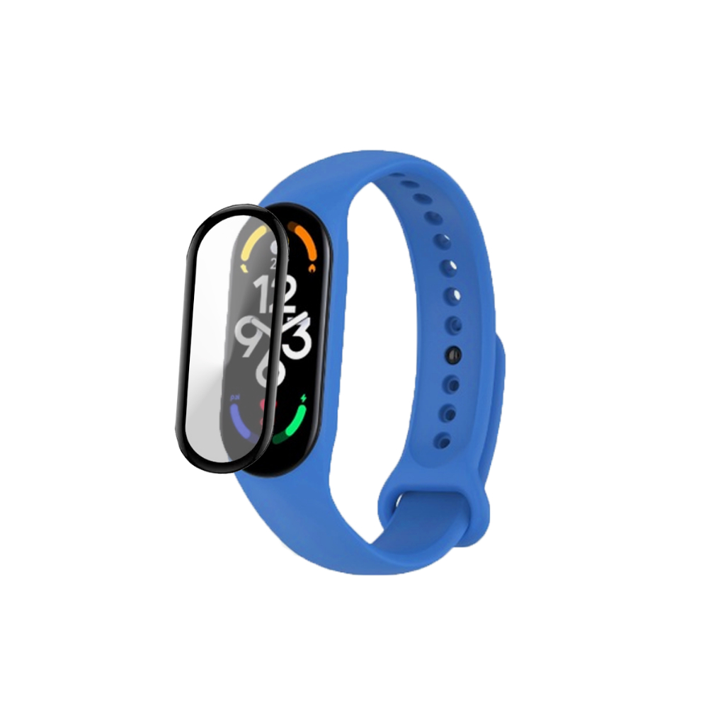 Pulseira De Silicone Azul Turquesa Para Smartband Xiaomi Mi Band 7