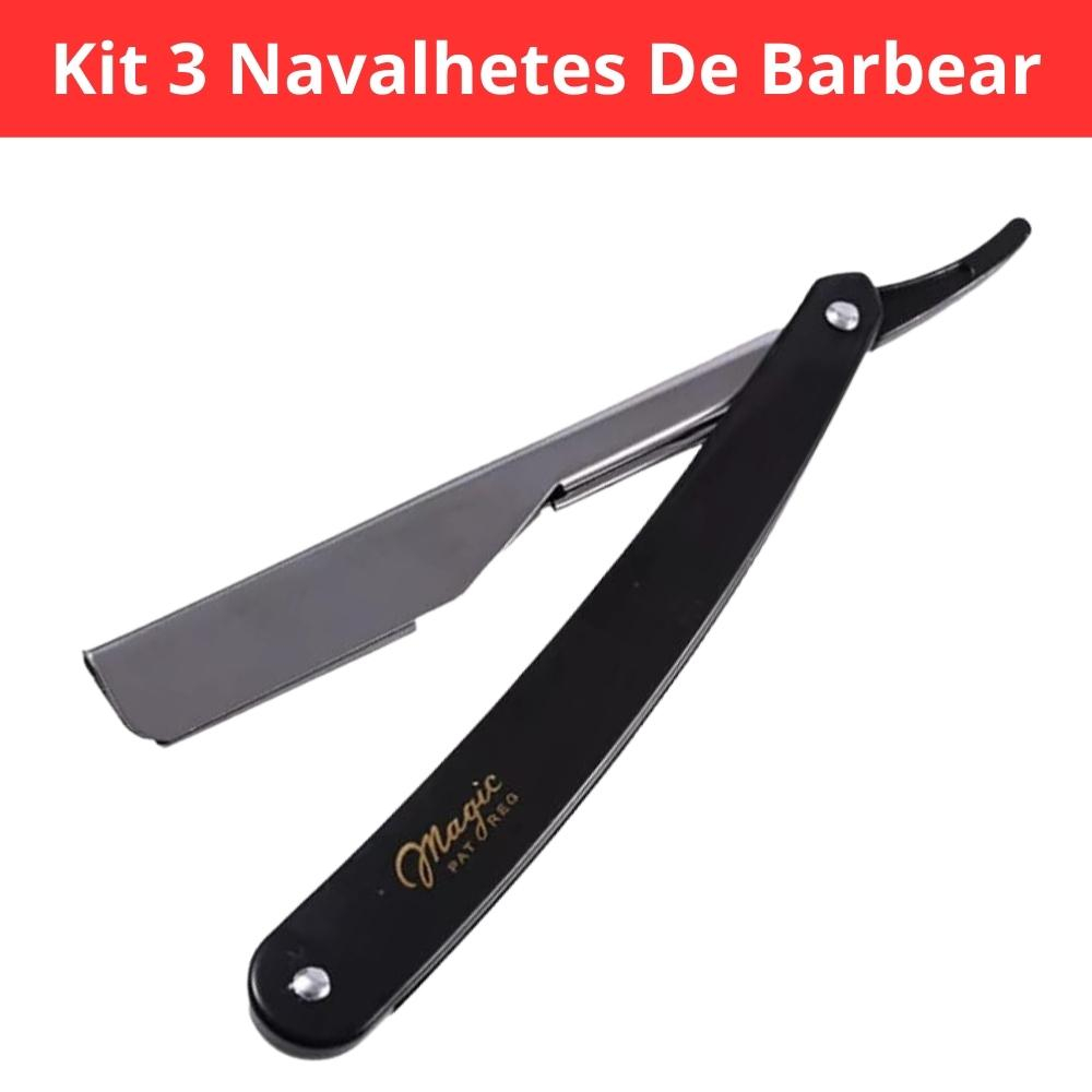 Kit 3 Navalha Navalhete C Gaveta Inox Para Barbear Shopee Brasil