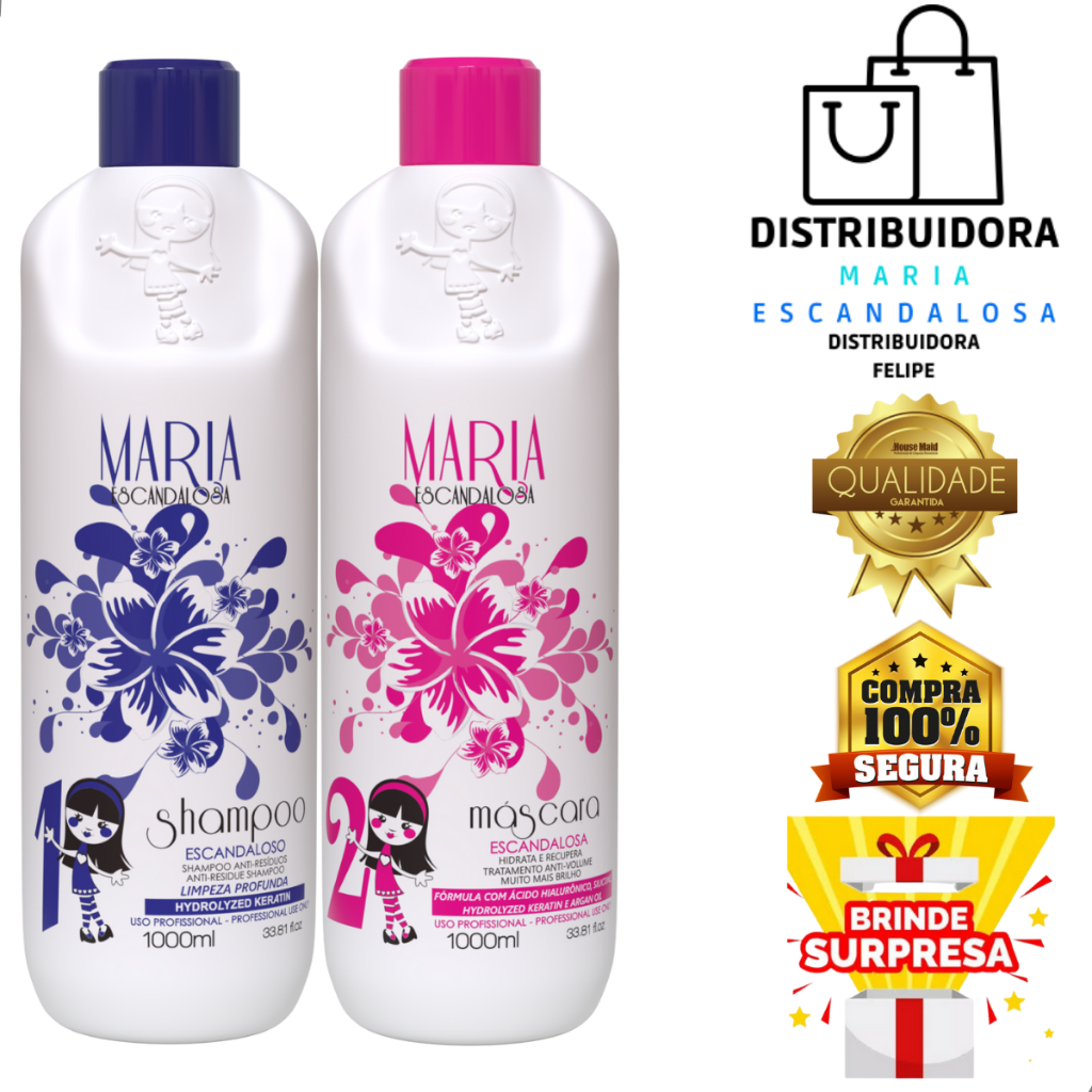 Kit Maria Escandalosa Progressiva Tradicional X Litro Shopee Brasil