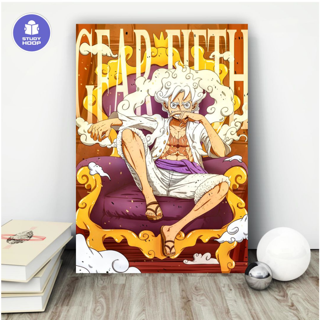 Placa Quadro Decorativo One Piece Luffy Gear Sentado Shopee Brasil