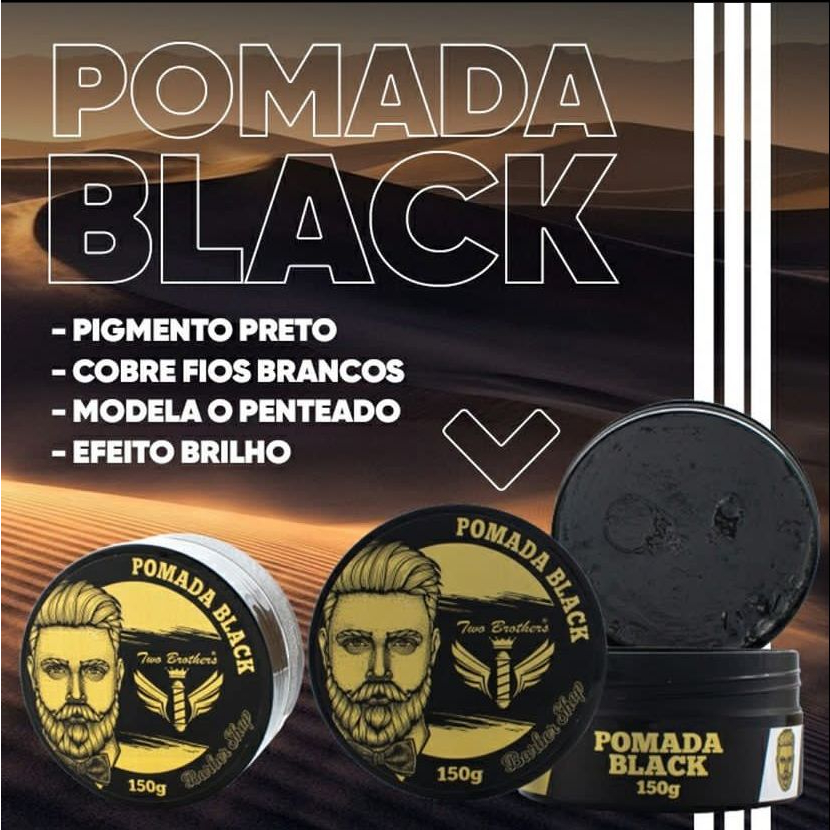 POMADA MODELADORA BLACK TWO BROTHERS 150G POMADAS TWO BROTHERS POMADA