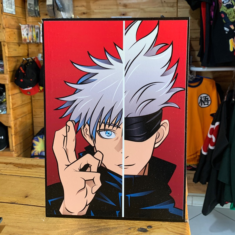 Quadro Placa Decorativa Gojo Anime Jujutsu Kaisen Shopee Brasil