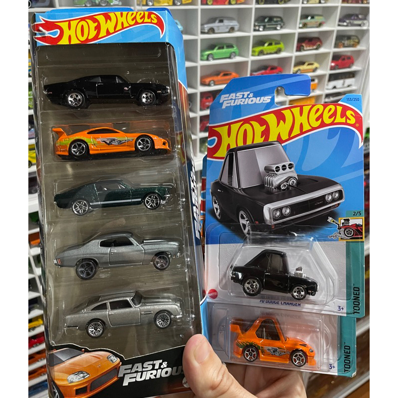 Hot Wheels Combo Fast And Furious Five Pack Dodge Charger Tooned