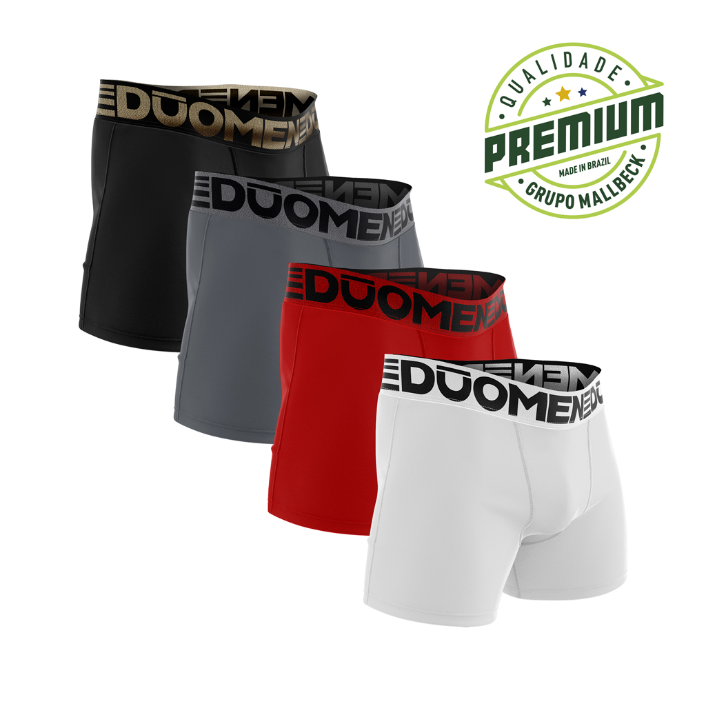 Kit Cueca Cuecas Box Boxer Microfibra Adulto E Estampada Duomen