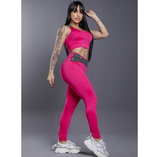 Conjunto Fitness Feminino Academia Em Suplex Cores PROFIT Shopee Brasil