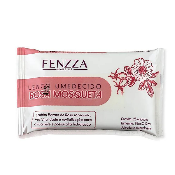 Lenco Umedecido Rosa Mosqueta Fenzza Make Up Shopee Brasil