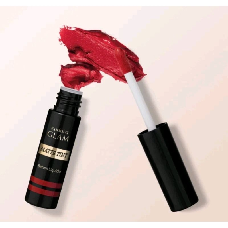 Eudora Batom Matte Tint Vermelho Radiante Nude Icônico Líquido hrs