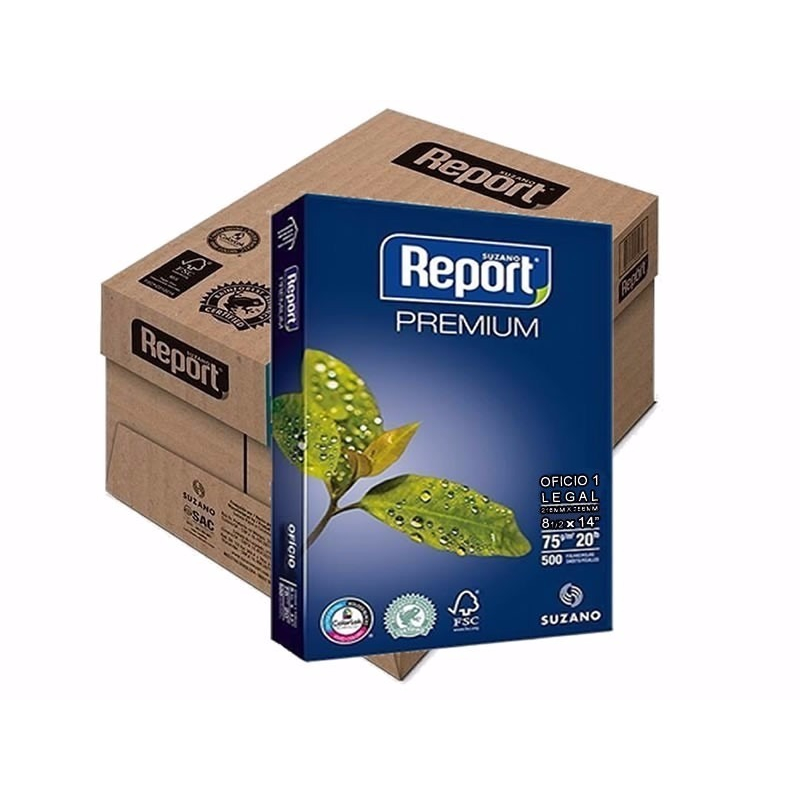 Papel Sulfite Report Premium A4 Branco 500 Folhas Kit 10 Resmas