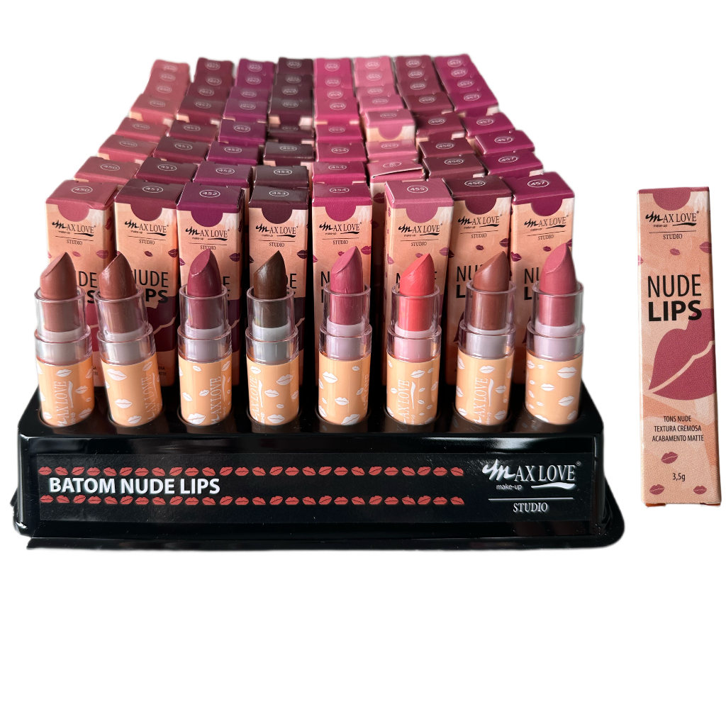 Batom Nude Lips Max Love Matte Textura Cremosa Box Und Shopee Brasil